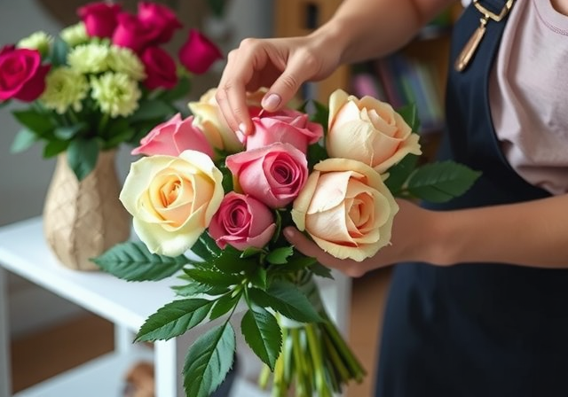 Florist ekibi çalışıyor